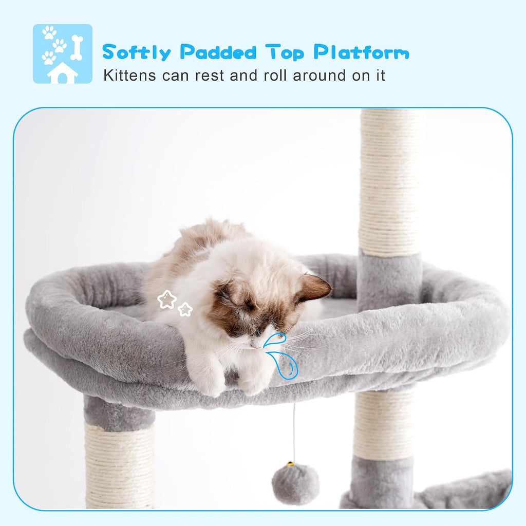 Cat Tree Tower, Adjustable Height, Floor to Ceiling