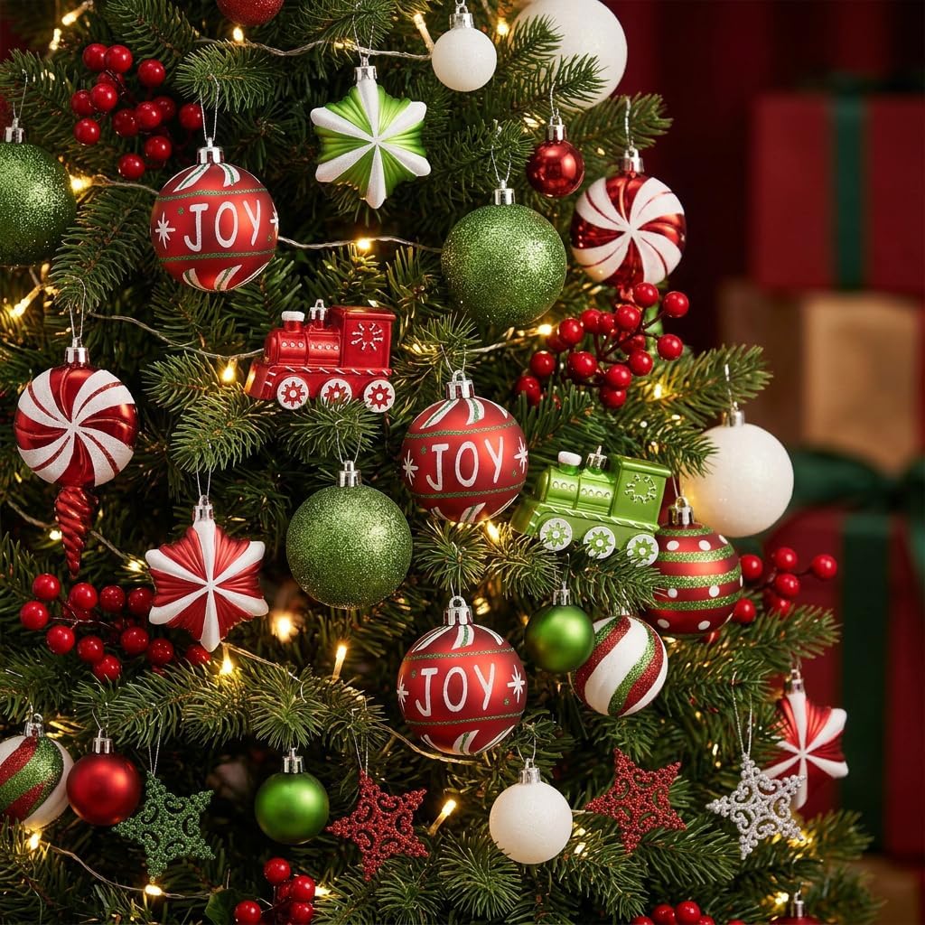 100ct Christmas Ornaments Tree Decorations Set
