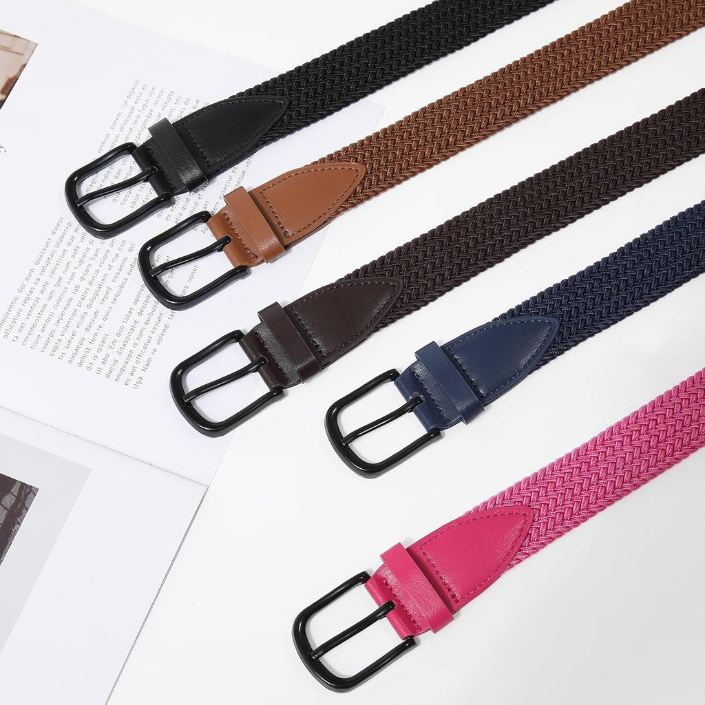 Kids Belt for Boy Stretch Pin Buckle Elastic Woven Casual Toddler Youth Belt