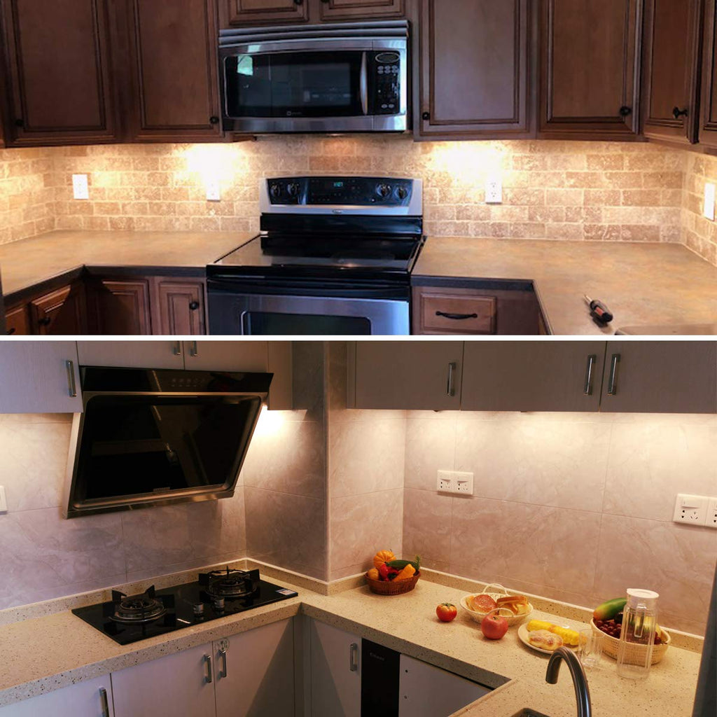 Under Cabinet LED Lights Kit Dimmable by AC in-wall Dimmer.