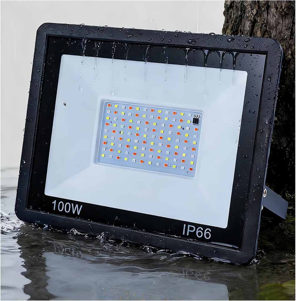 RGB Waterproof LED Flood Light, Remote Color Changing Garden Light(20W)