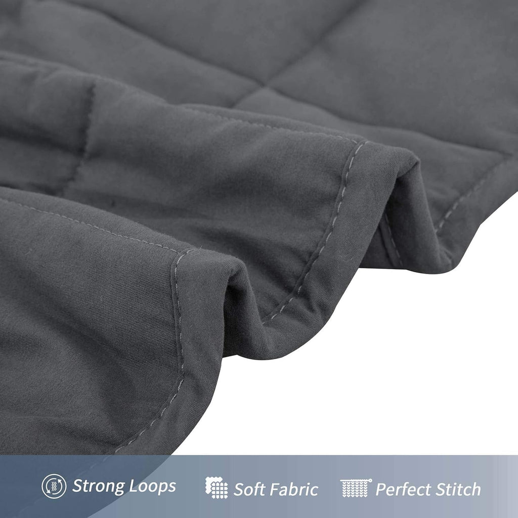 Large Weighted Blanket King Size (25 lbs, 78"x 85") Heavy Blanket for Adults and Couple, Breathable Cotton with