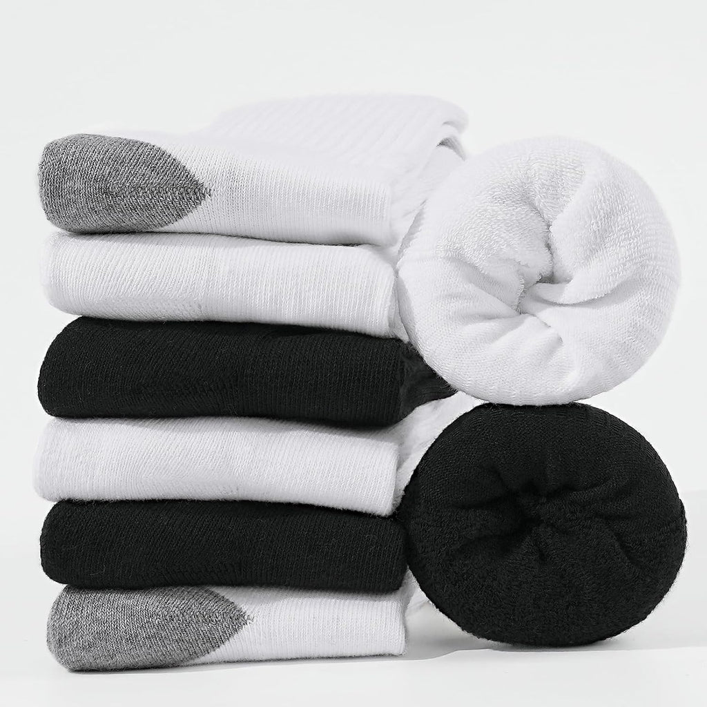 Kids Boys Girls Athletic Crew Socks Thick Cotton Socks