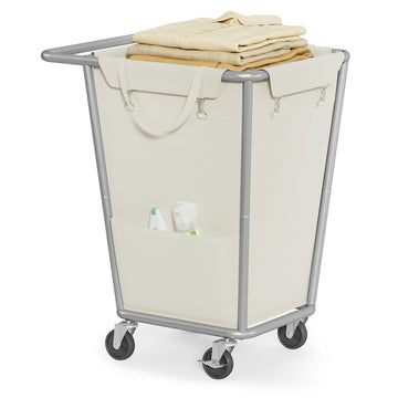 1-Section Laundry Basket with Wheels, 34.3 Gallons (130 L) Hamper