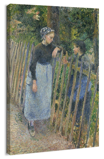 Canvas Print Wall Art - Conversation, 1881 by Camille Pissarro - 12x18 inches