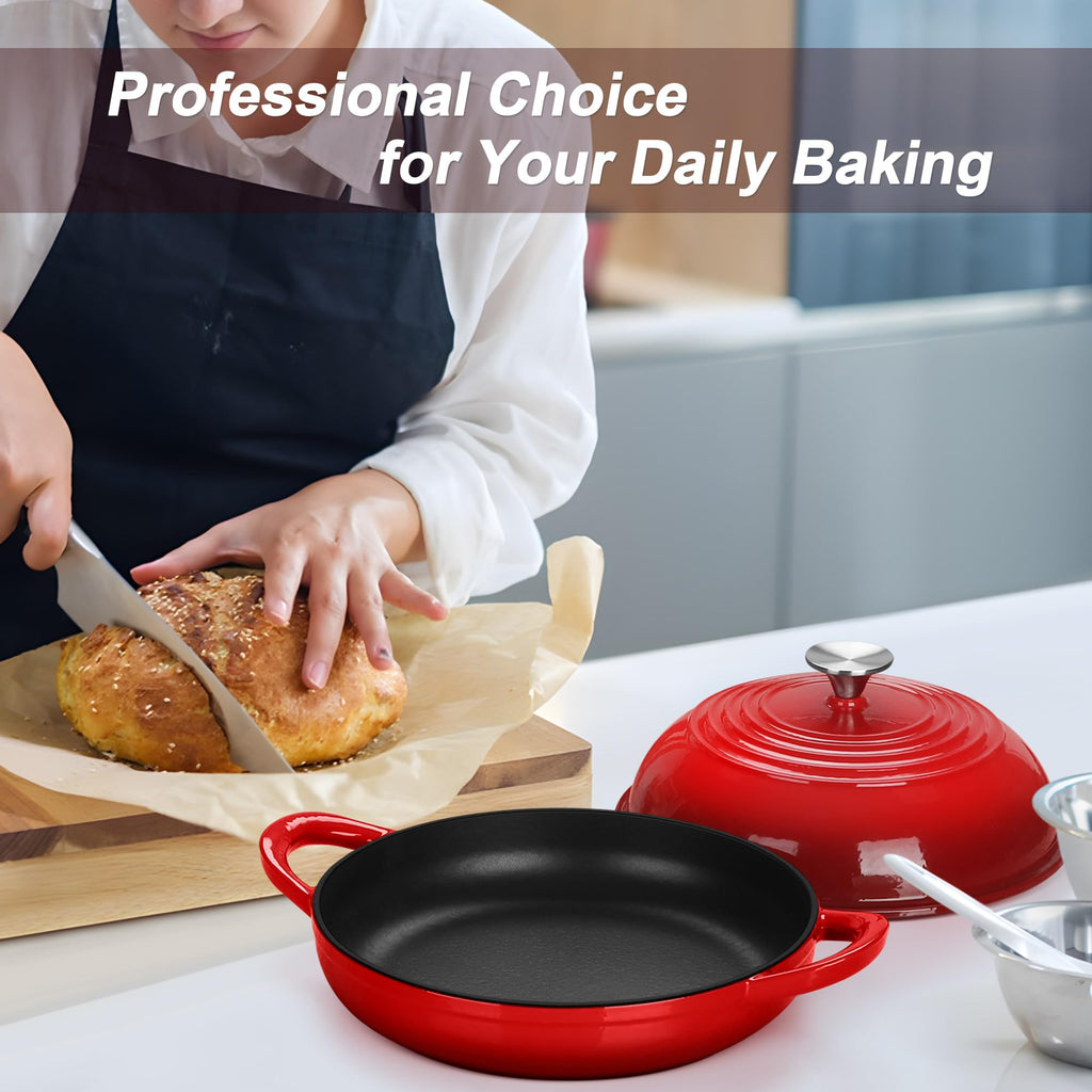 Cast Iron Bread Dutch Oven, 6 Qt Enameled Dutch Oven Pot
