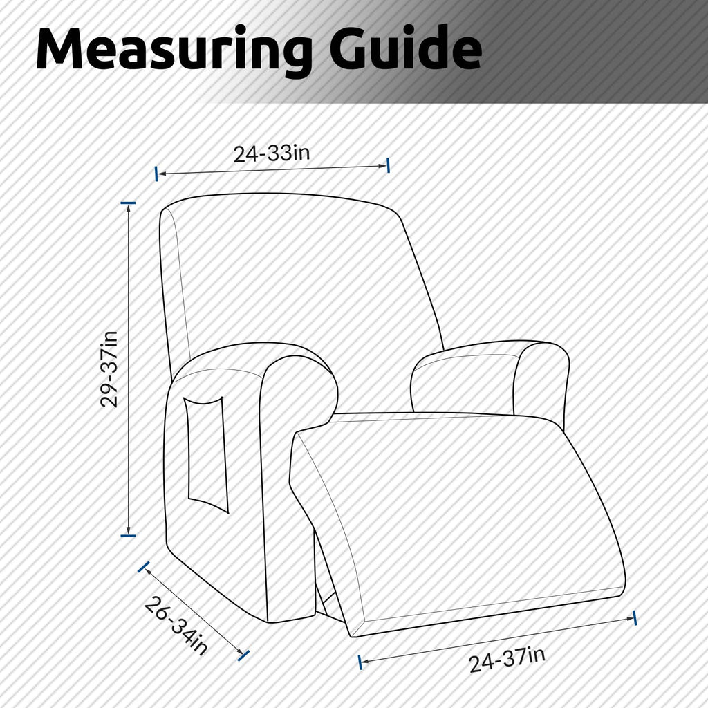 Recliner Chair Covers, 1-Piece Lazy Boy Recliner Covers, Charcoal
