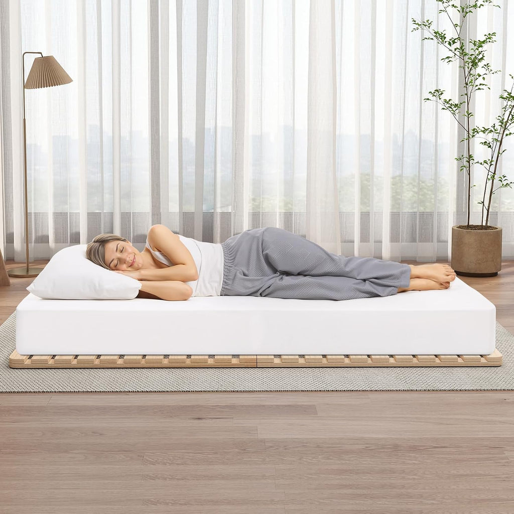 Floor Bed Frame, Foldable Tatami Bed Frame Futon Frame