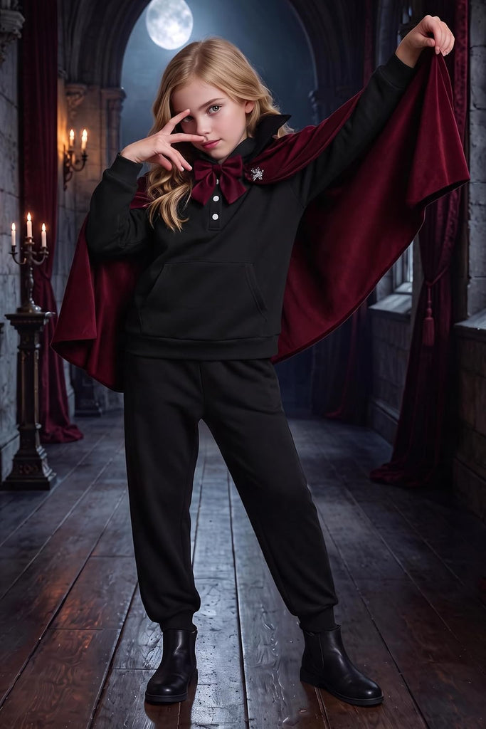 Girls 2 Piece Outfits Button Down Hoodie Sweatpants Sweatsuits Set