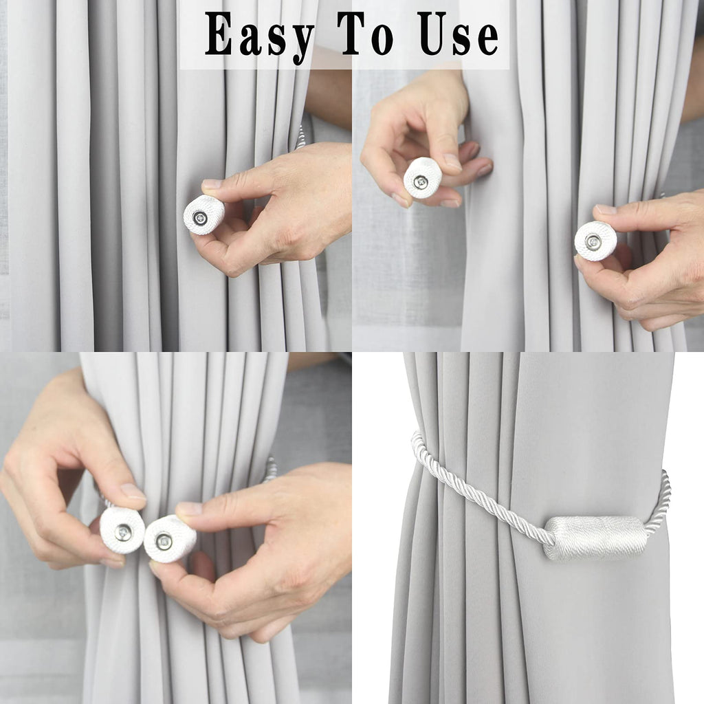 Magnetic Curtain Tiebacks Holdbacks Decorative Tie Backs for Windows