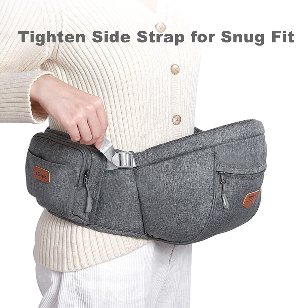 Baby Hip Seat Carrier for Toddler, Supports up to 45 lbs, Wide Anti-Slip Seat, Adjustable Waist Belt, Quick Up Down