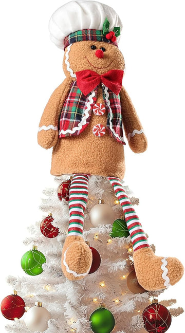 Gingerbread man Christmas Decorations, Christmas Tree Topper Gingerbread man, Funny and Unique Christmas Tree