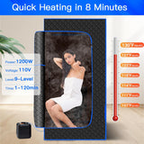 Portable Steam Sauna for Home, Full Body Sauna Box, Personal Sauna Steam Sauna Tent at Home Spa with 3L 1200W Steamer