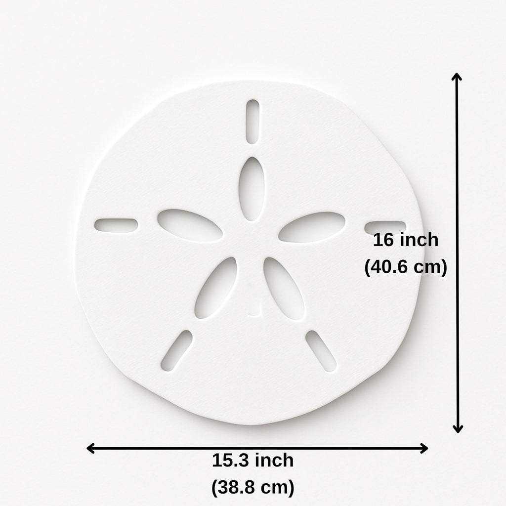 Sand Dollar Wall Decor Outdoor - Coastal PVC Beach House Wall Art, Waterproof Nautical Ocean Decor for Porch, Patio