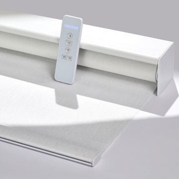 Motorized Smart Blind for Windows with Remote Control Automatic Light Filtering Roller Shades Electric Child Safety