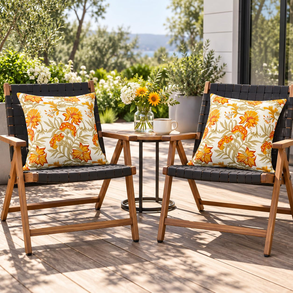 Waterproof Outdoor Throw Pillows with Inserts 18 x 18 Inch