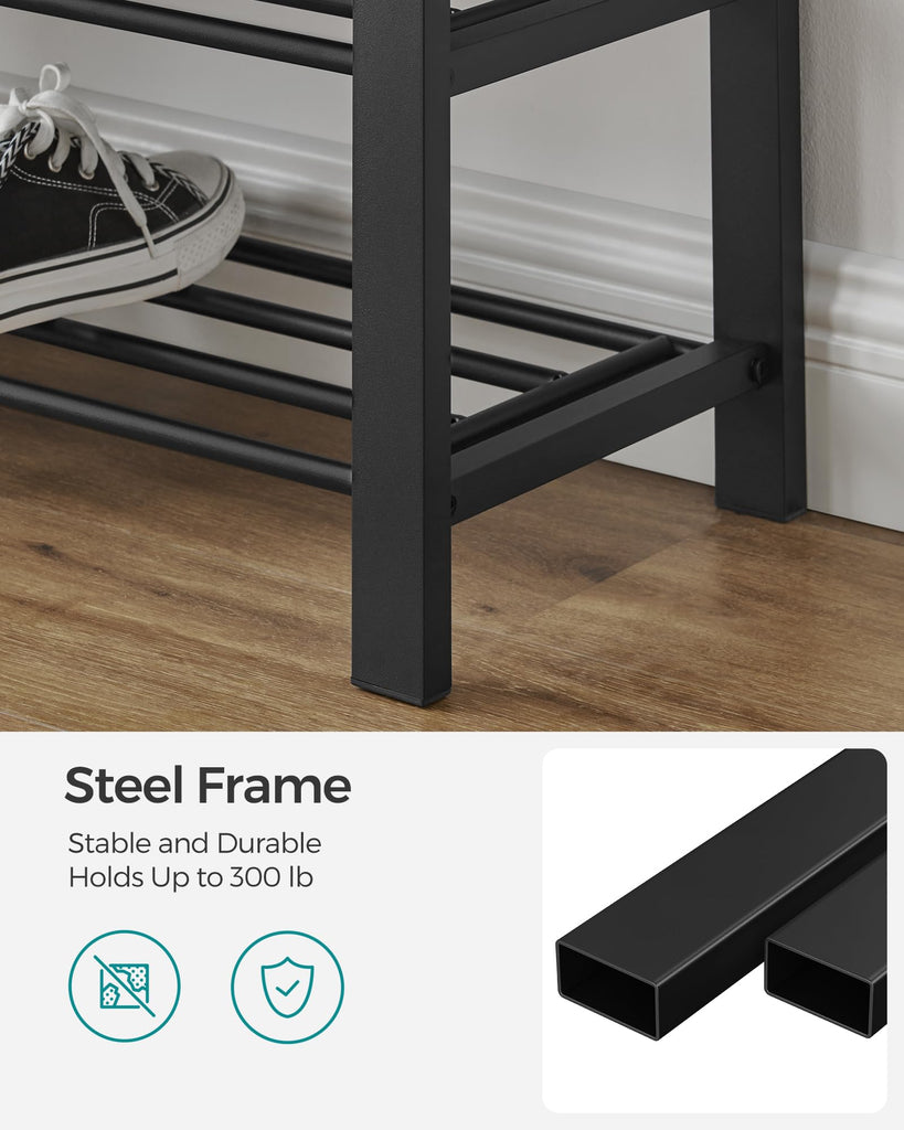 Shoe Bench, Storage Bench, Entryway Bench with Cushion