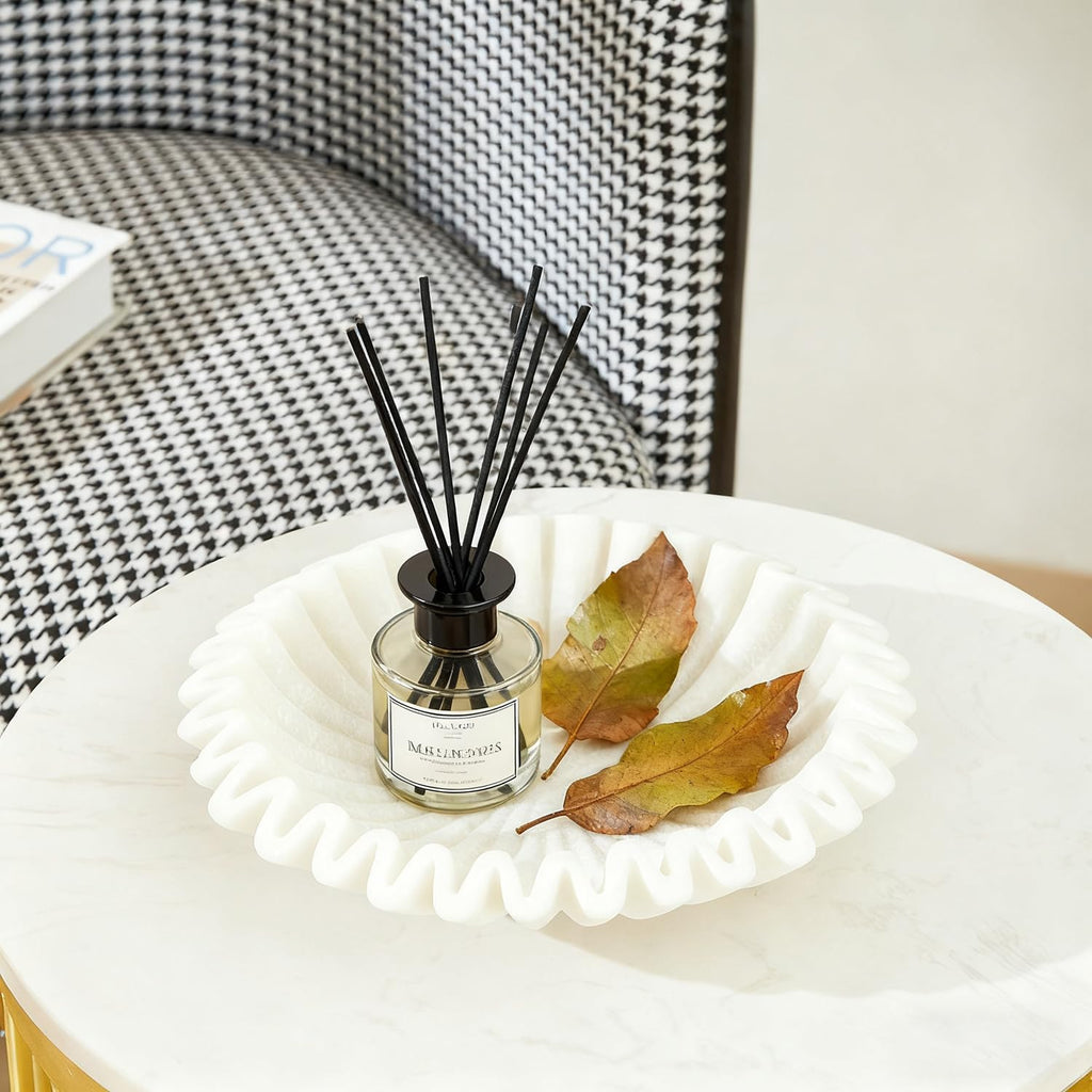 Marble Decorative Bowl, Modern Handicraft Bowls Decor,Jewelry Tray, Decorative Fruit Bowl Counter, Stylish Key