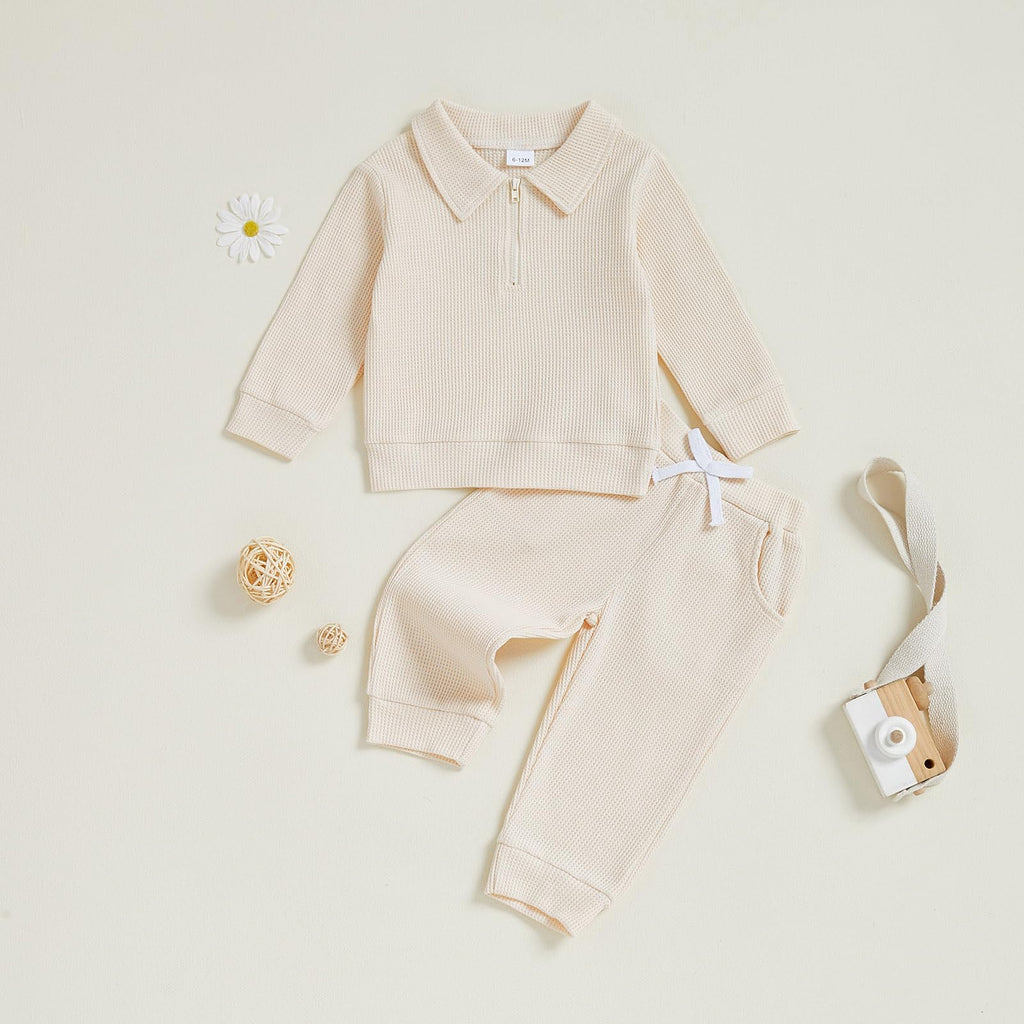 Toddler Boy Clothes Fall Outfits Knit Collared Pullover Sweatshirt Pants Winter Clothing Boys 5X