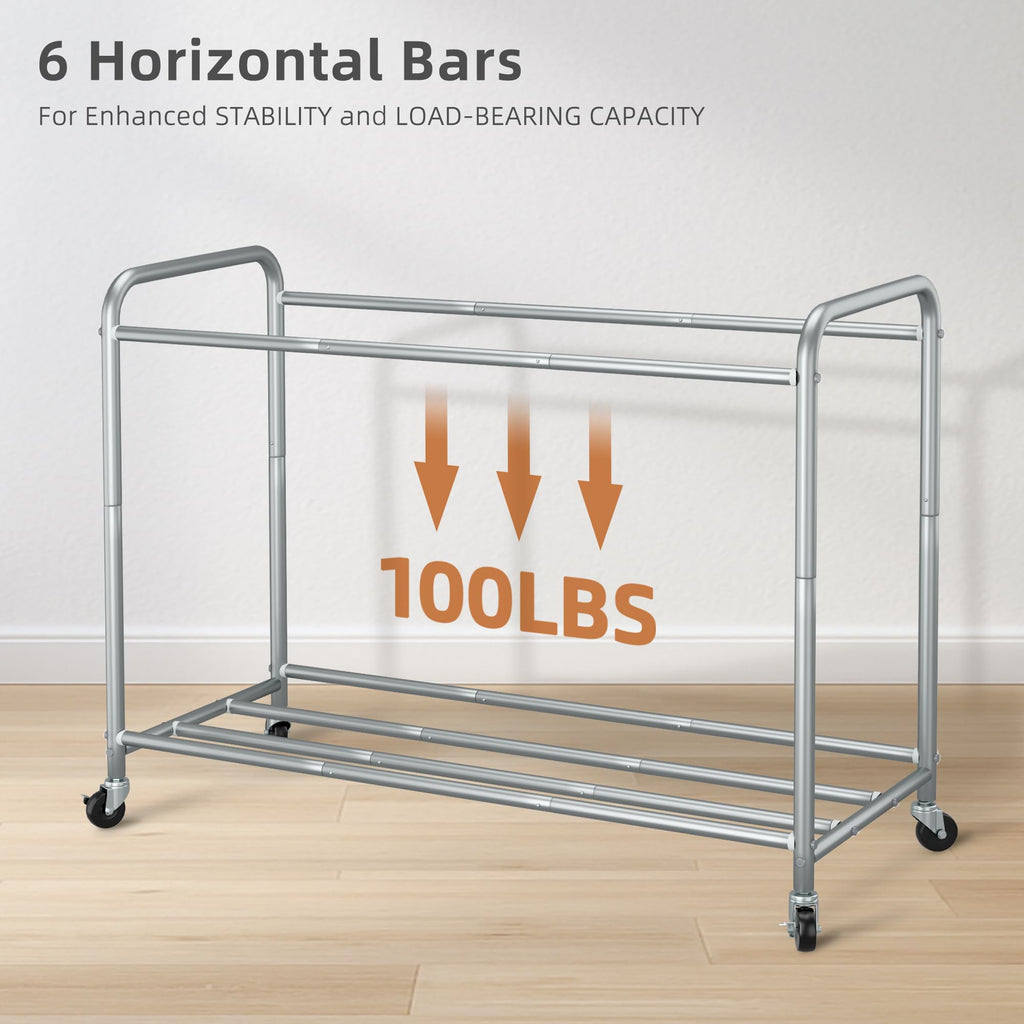 Sorter 4 Section, 47.5 Gal Laundry Cart with Wheels