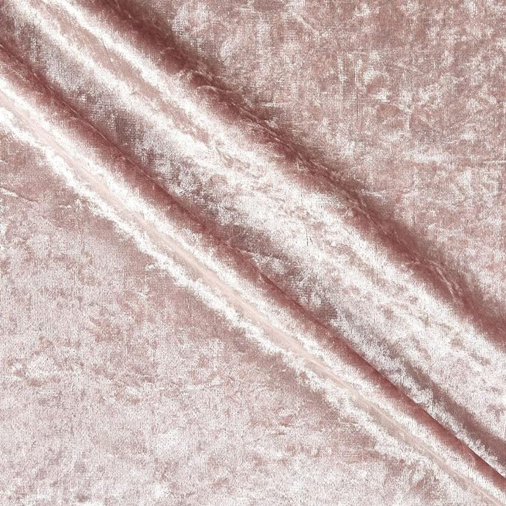 72" Shadow Crushed Velvet White, Fabric by the Yard