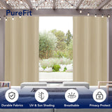 Outdoor Curtains for Patio Waterproof Weatherproof, UV Resis - Image 3