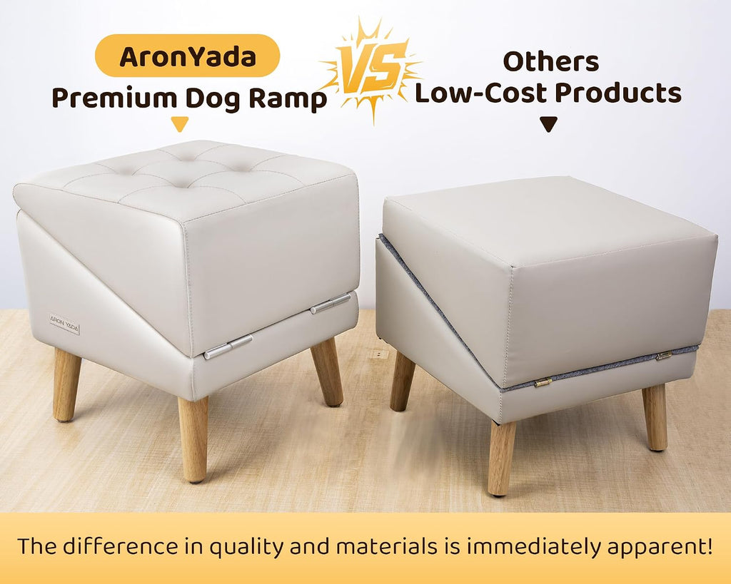 Dog Ramp for Couch, 16"H 2-in-1 Non-Slip Dog Stairs for Small Dogs