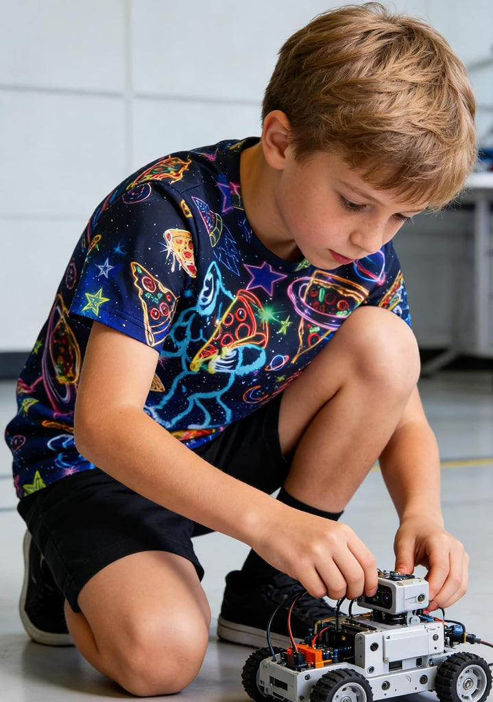 Boys T-Shirt Kids Cool Short Sleeve 3D Graphic Shirts for Boy
