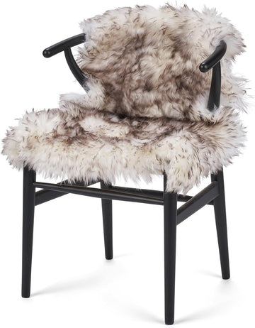 Sheepskin Fur Rug Long Hair, Snow Peak