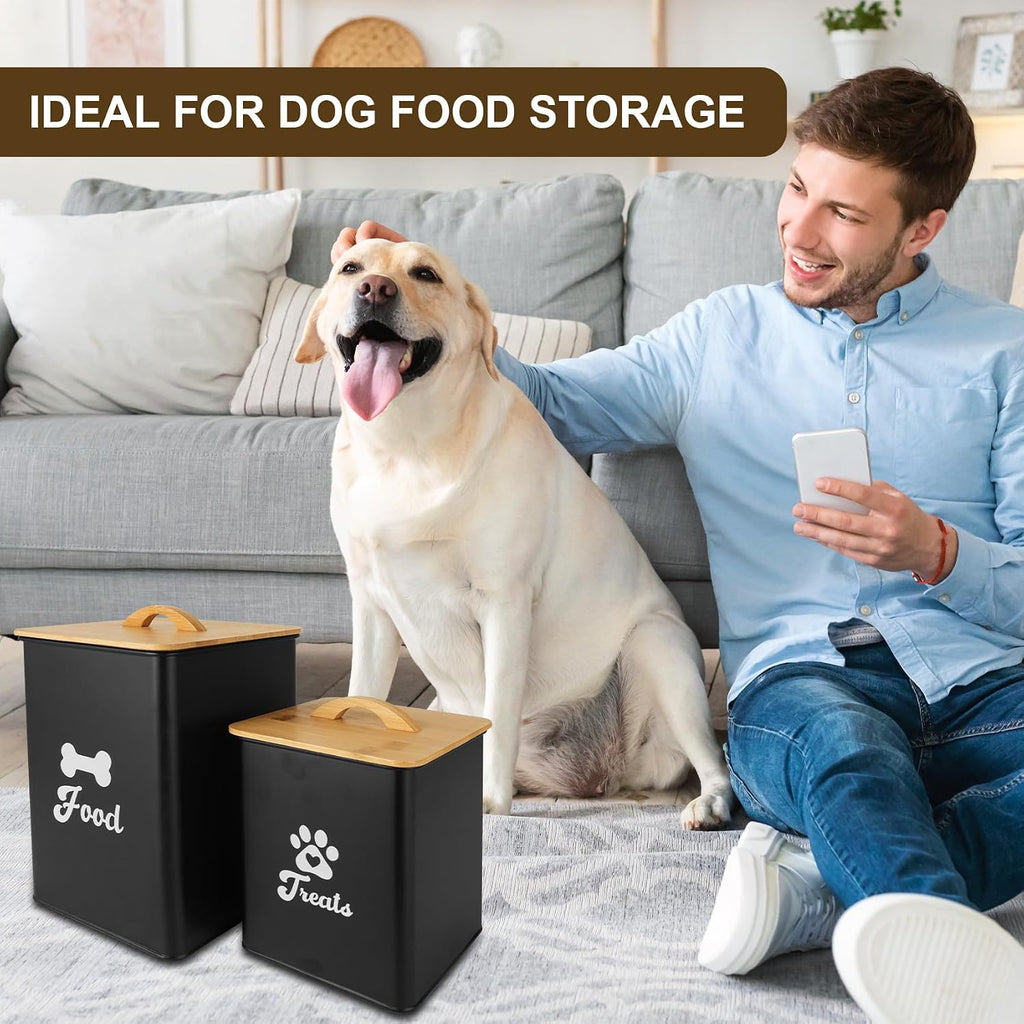 Dog Treat Container 2PCS, Dog Food Storage Container with Lids Airtight, Dog Treat Jars Counter-7+3Lbs, Small Dog