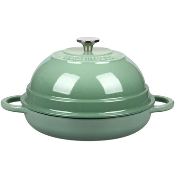 Cast Iron Enameled Dutch Oven Pot with Lid for Bread Baking, Bread Oven, 6 Quart, Sage Green