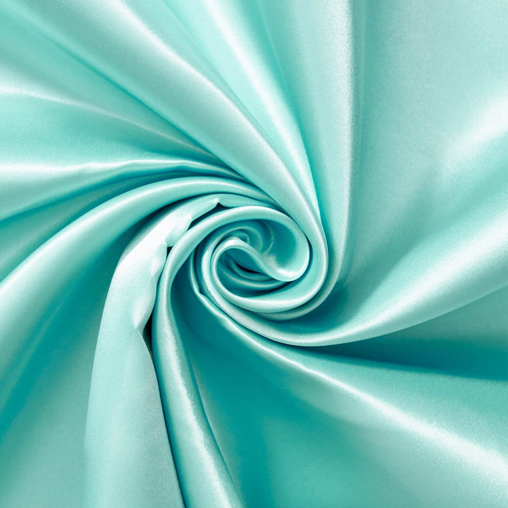 Charmeuse Satin Fabric Silky Shiny Yarn Dyed Lightweight By The Yard & Wholesale - Seafoam (10 Yards)