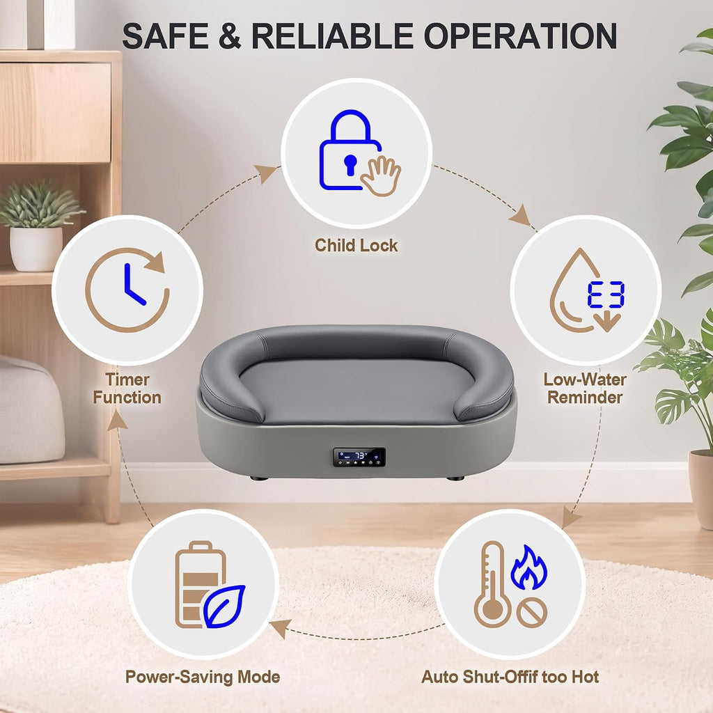 Heated Cooling Dog Bed for Medium Dogs, Comfort Summer Winter Dog Cat Sofa