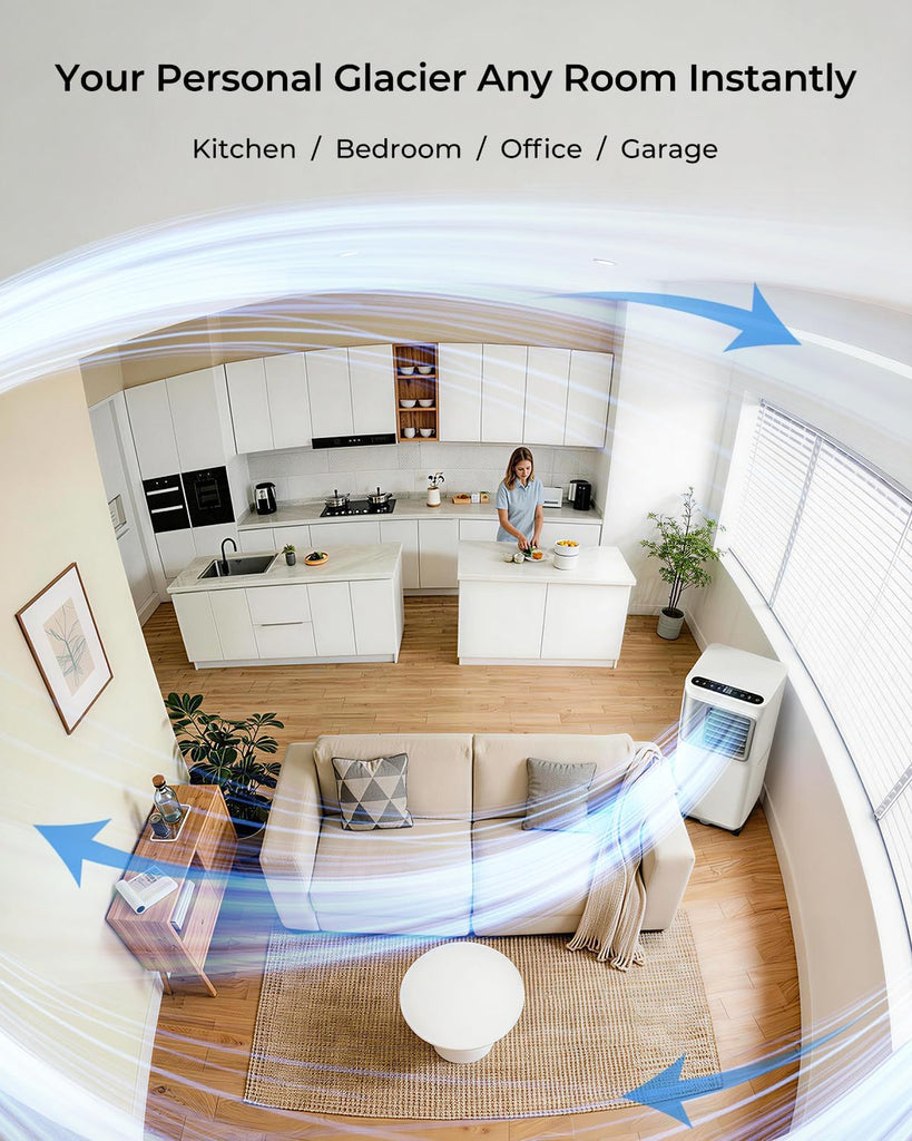 16000 BTU Portable Air Conditioners for Large Room up to 730 sq.ft 5-in-1 Smart AC Unit with WiFi APP/Remote Control