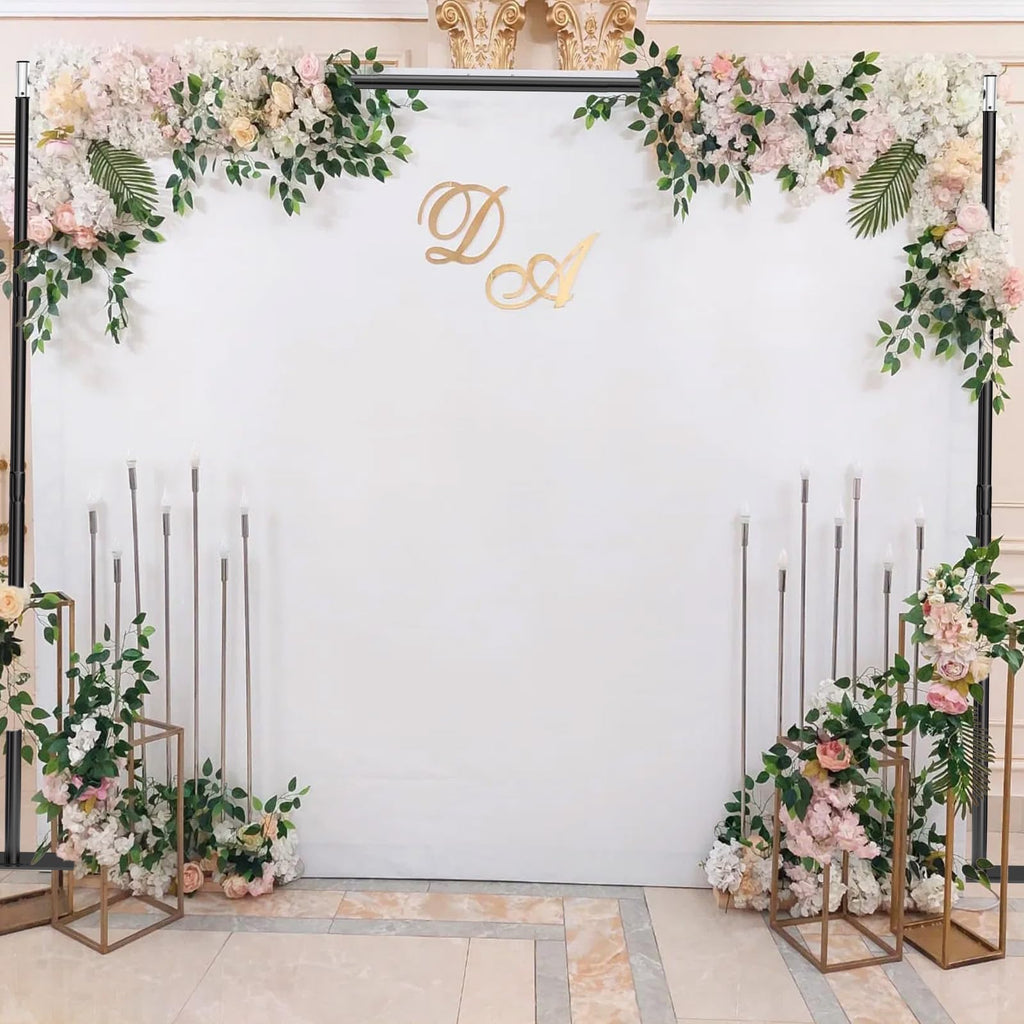 Photo Backdrop Stand 10x8ft Pipe and Drape Kit Adjustable Party Decorations
