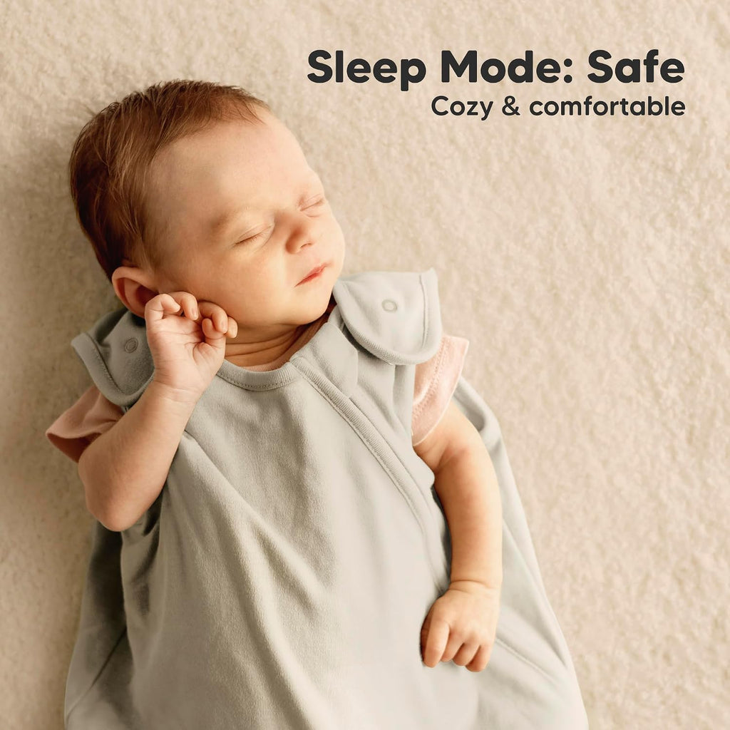 Pack Organic Baby Sleep Sacks, 100% Cotton 0.5TOG (Glacier, )