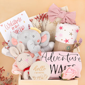 Baby Girl Gifts,Baby Shower Gifts for Girls,New Born Baby Girls Gift,Baby Girl Gift Basket,Unique Baby Gift