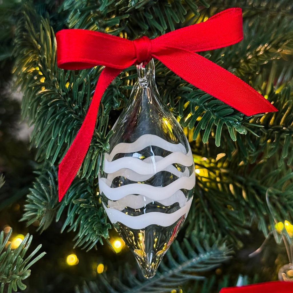 Authentic Hand-Blown Glass Christmas Ornaments Set of 4