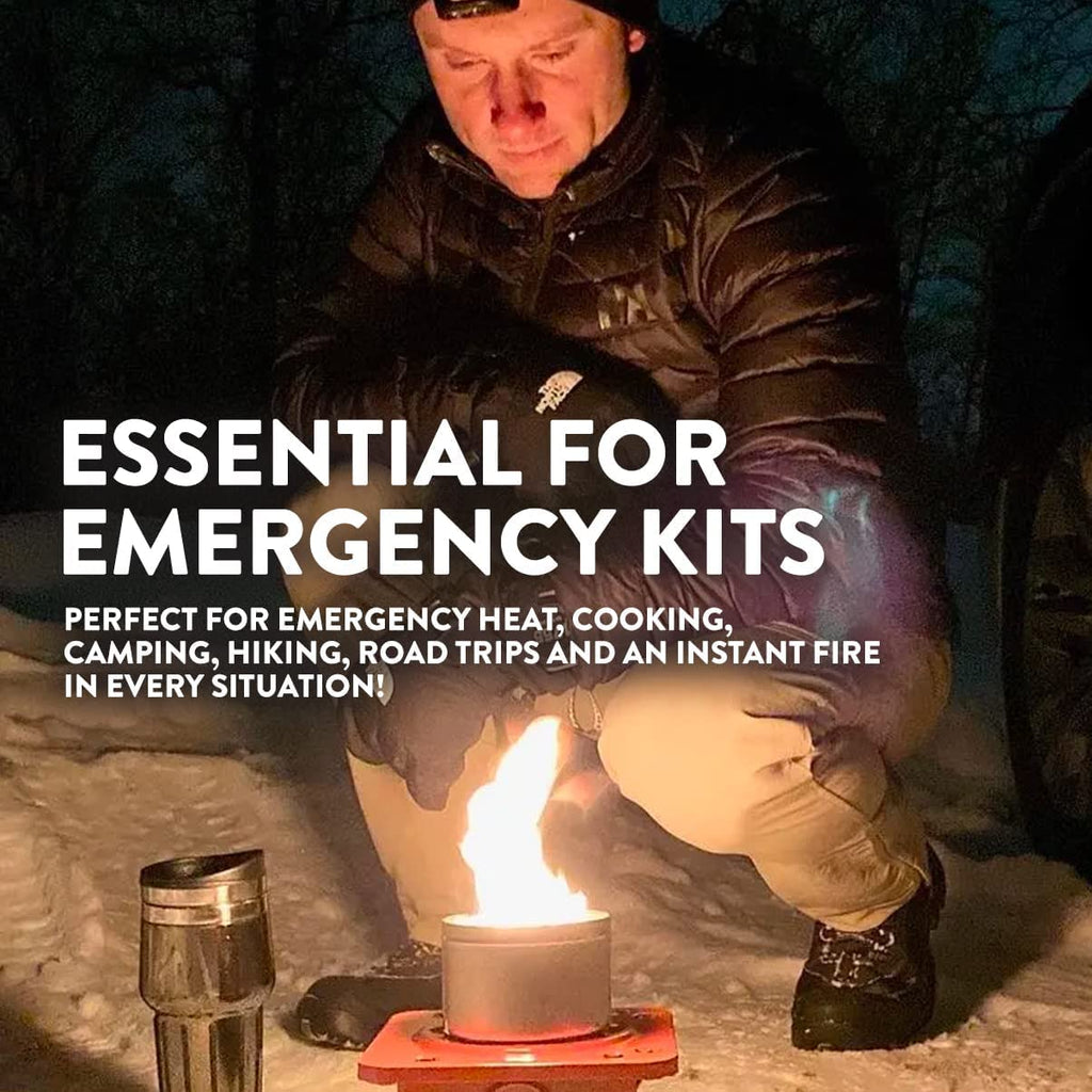 Portable Fire Pit - Mini Fire Pit, Table Top Firepit, No Wood, No Embers, 3-5 Hours of Burn Time - Food Safe for