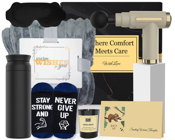 Get Well Soon Gifts for Men, Get Well Soon Gift Basket Men, Care Package for Man with Massage Gun, After Surgery