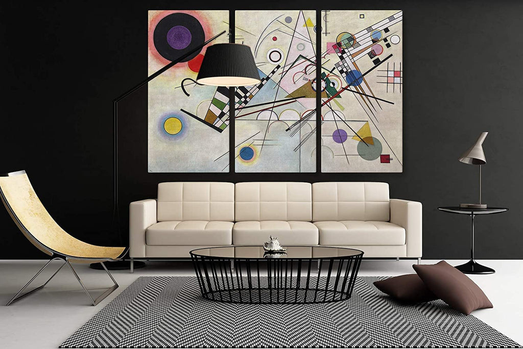 Wassily Kandinsky Composition VIII Canvas Art Wall Art Home Decor - Various Sizes (3 Pieces Large)