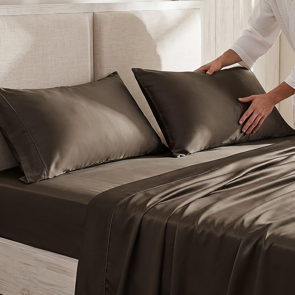 TencelTM Sheet Set, Breathable & Cooling, Cal.King, Espresso Brown