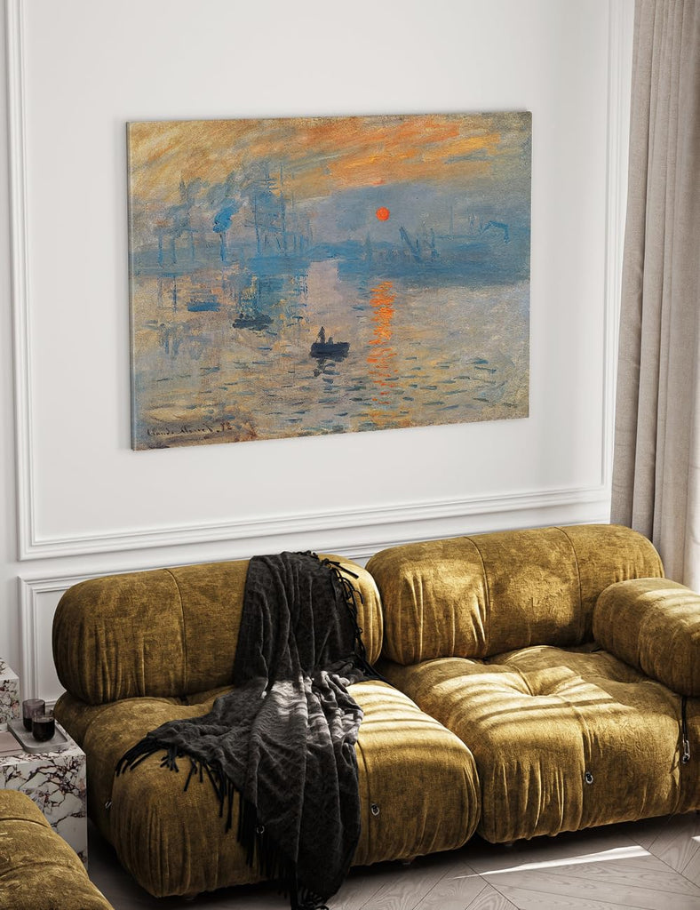 Claude Monet Canvas Wall Art, Impression Sunrise, 35x28