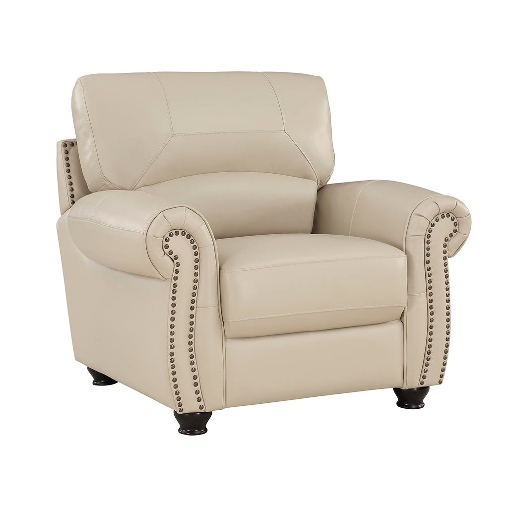 Leather Match Sofa Set, Top Grain Leather Match Living Room Furniture Sets, Include Sofa Couch, Loveseat and Arm