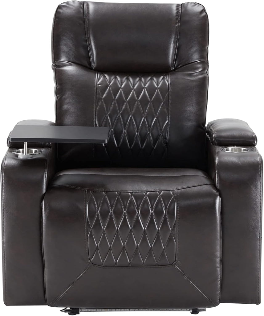 Flieks Power Motion Recliner with Ambient Lighting, USB Charge Port, 2 Convenient Cup Holders