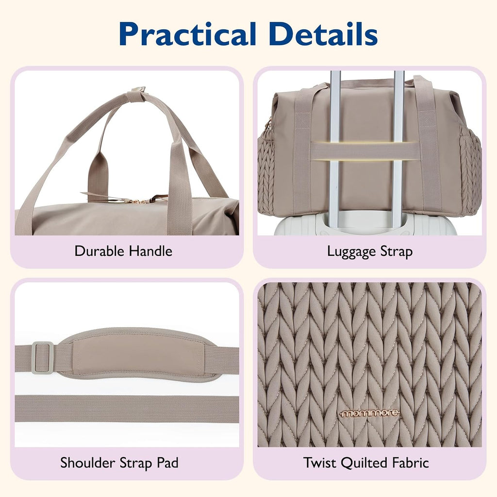 Diaper Bag Tote Large Travel Baby Bag with Pacifier Case