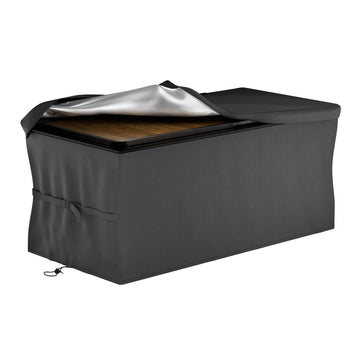 Upgraded Deck Box Cover 63×30×28 Inch for 150-230 Gallon Outdoor Storage Container Heavy Duty 420D Cover with Durable