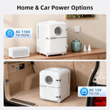 Mini Fridge, 4L Capacity/6 Cans Portable Cooler and Warmer Compact Refrigerator, for Bedroom,Car,Office and Dorm