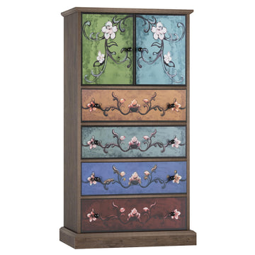 50" H Boho Vintage, 4 Drawer