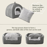 Cat Bed Cave-Cat Beds for Indoor Cats,Kittens and Small Pets,Soft and Warm Cats House Tent Bed,Foldable and Washable